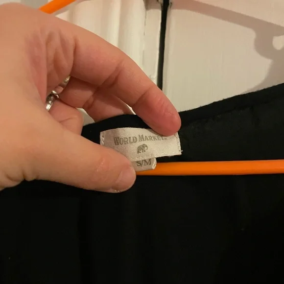 Cost Plus World Market Black Maxi Dress with Floral Embroidery - Picture 4 of 4